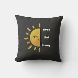 Almofada Tired but Sunny ☀️ | Funny Summer Burnout
