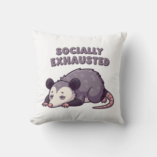 Almofada Tired Retro Possum Square Comfort Pillow
