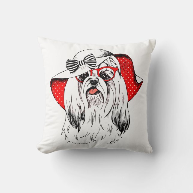 Almofada Tiro da forma de Yorkie (Frente)