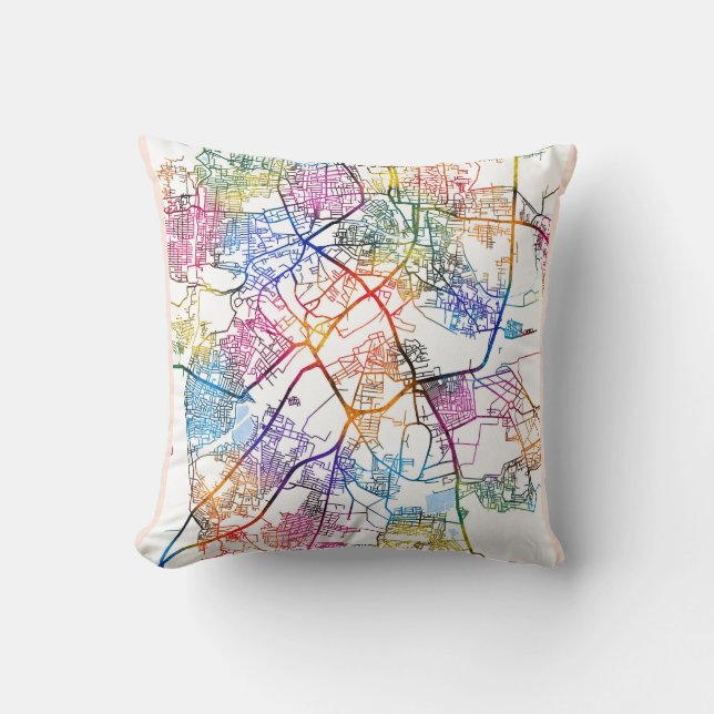 Almofada Tiruchirappalli Tamil Nadu City Map (Frente)