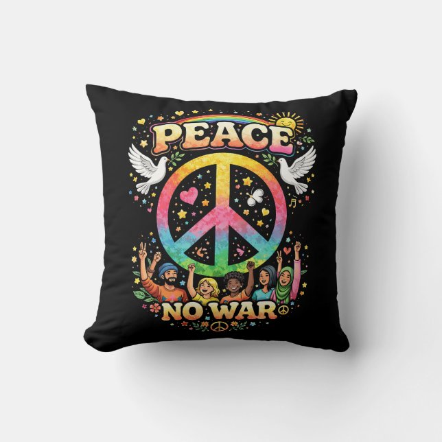 Almofada Title: Peace Over War (Frente)