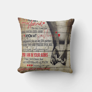 Almofada To My Husband Letter, Love Quotes Gift