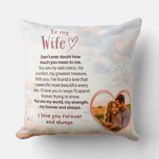 Almofada To My Wife Romantic Love Message Elegant Anniversa