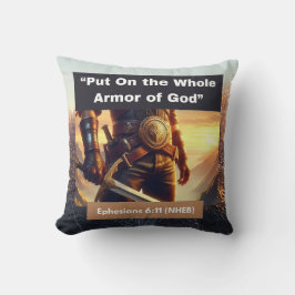 Almofada Toda a Armadura de Deus - Travesseiro decorativo