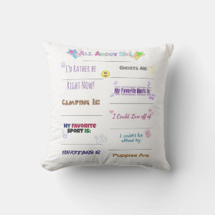Almofada Toda sobre mim personalize-o