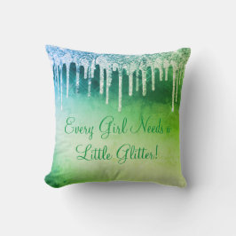 Almofada Todas As Raparigas Precisam De Verde Bonito Brilha