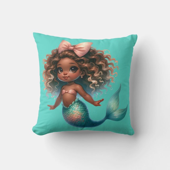 Almofada "Toddler Mermaid Delight" (Frente)