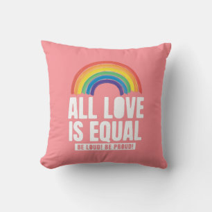 Almofada Todo Amor é Orgulho Igual LGBT Direitos Iguais Arc