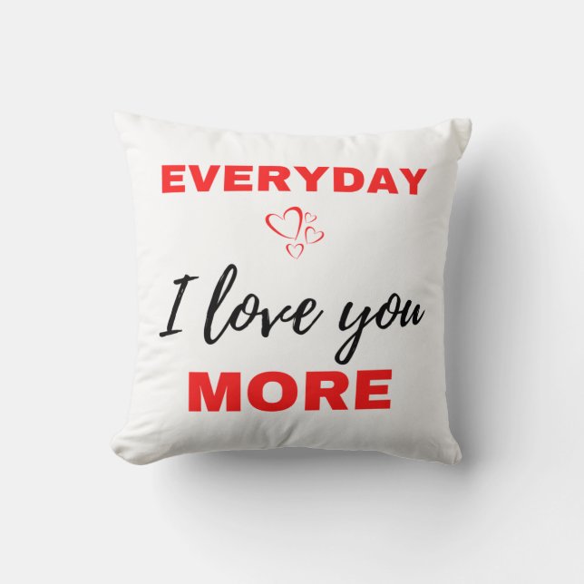 Almofada Todo Dia Eu Te Amo Mais Preto (Frente)