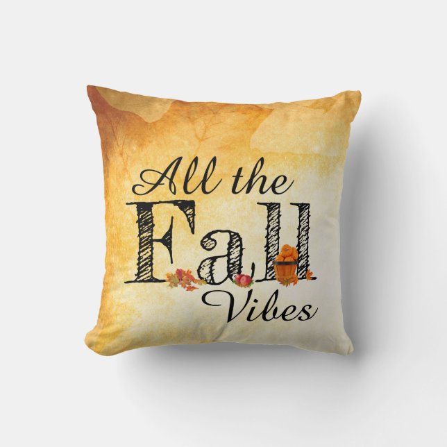 Almofada Todo o Travesseiro decorativo de Vibes de Queda (Frente)