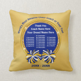 Almofada Todos os Cheerleaderes Obrigado Presente por Trein