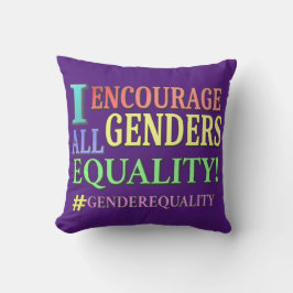 Almofada "TODOS OS GÊNEROS IGUALDADE" Design. Comprar Agora