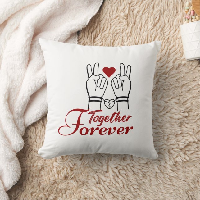 Almofada “Together Forever – Romantic Valentine’s Day Coupl (Cobertor)