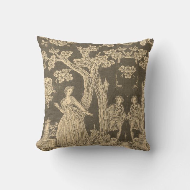 Almofada Toile de jouy Vintage Illustration Cushion (Frente)