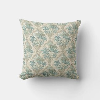 Almofada Toile Tropical Vintage de Elegância Costeira Desig