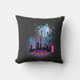 Almofada Tokyo City Travel Throw Pillows