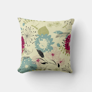 Almofada Tons Retro-Floral Pastel Design