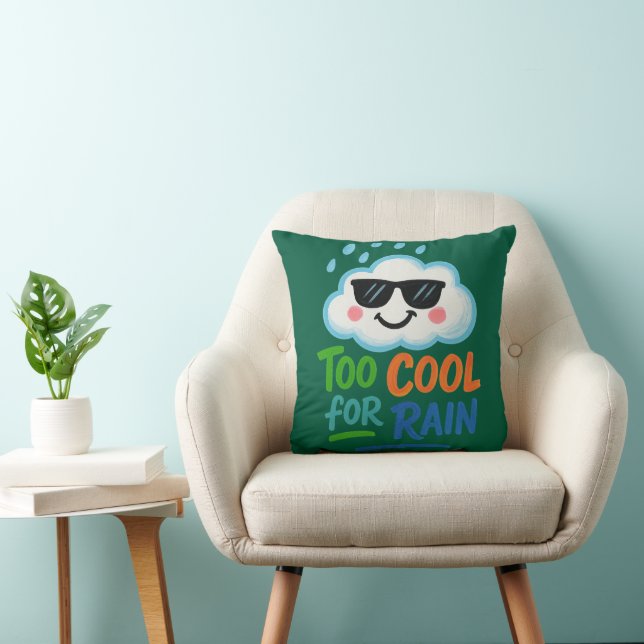 Almofada Too Cool for Rain | Cute Cloud Throw Pillow (Cadeira)