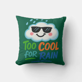 Almofada Too Cool for Rain | Cute Cloud Throw Pillow