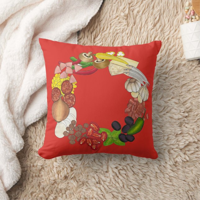 Almofada Tópicos de festas de pizza fazem o seu próprio Dec (Cobertor)