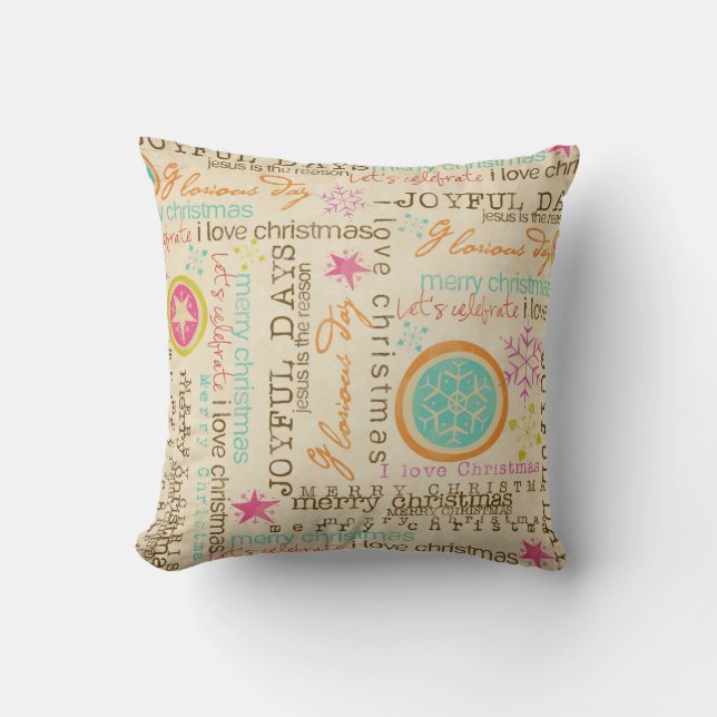 Almofada Topografia de Natal, Estrelas, Travesseiro de floc (Frente)