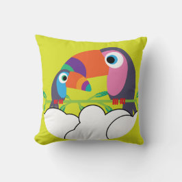 Almofada Toque bonito | Toucans de amor | Aves Engraçadas M