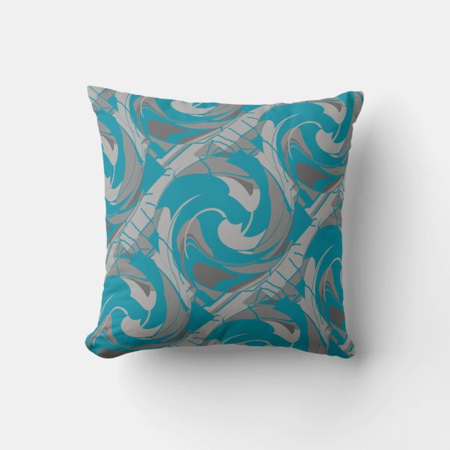 Almofada Torquetes Cinzas Dobra Artes Diagonais Carvões (Frente)