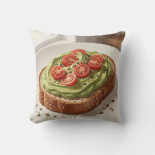 Almofada Torrada de Abacate e Tomate Arte de Café da Manhã 