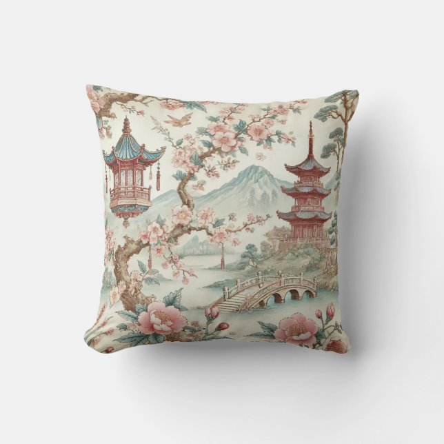 Almofada Torre Chinês Vintage (Frente)