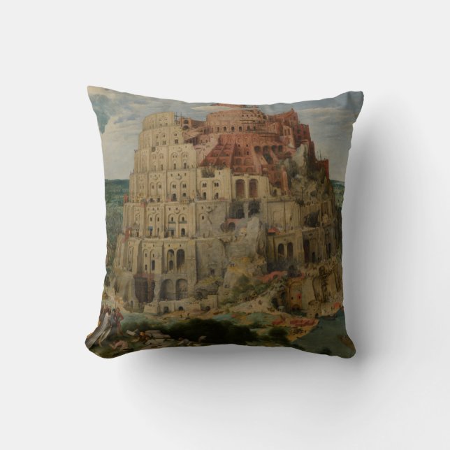 Almofada Torre de Babel Pieter Bruegel, o Velho (Frente)