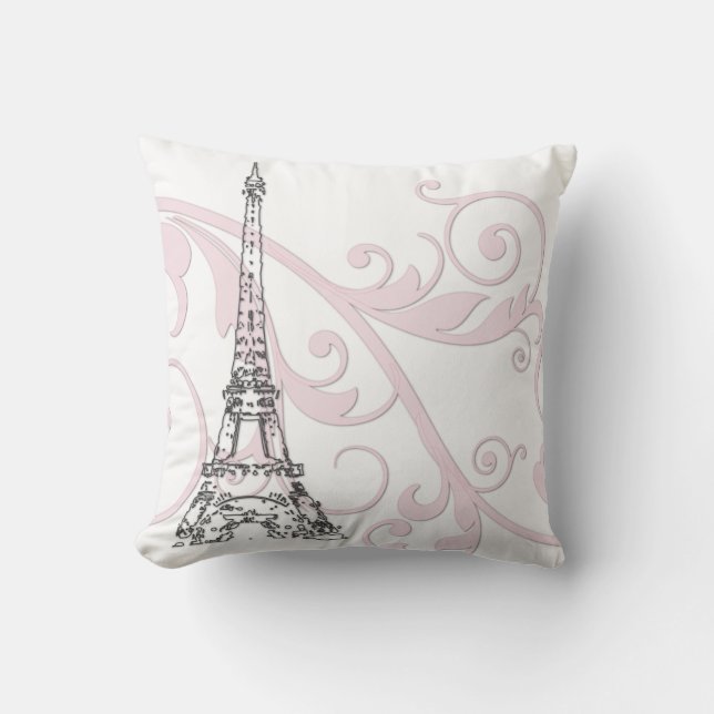 Almofada Torre Eiffel com rolos (Frente)