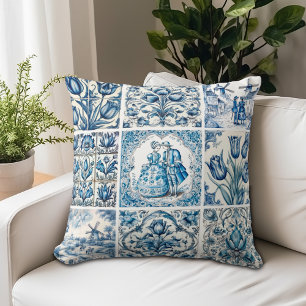 Almofada Torre floral Elegante Blue Country