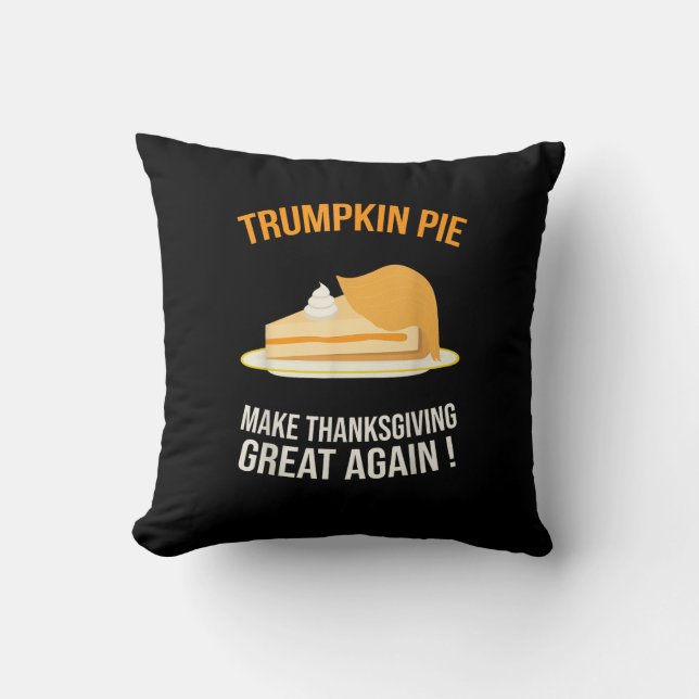 Almofada Torta De Trumpkin Faz Excelente De Ação De Graças  (Frente)