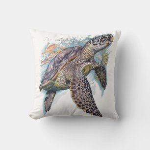 Almofada Tortuga de mar multicolor