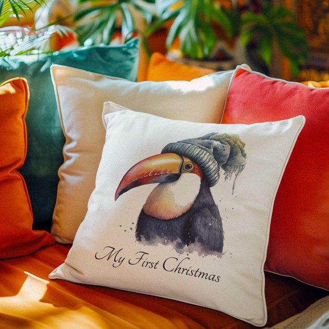 Almofada Toucan Winter Vibes, personalizado (Criador carregado)