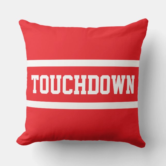 Almofada TOUCHDOWN Atletismo Boldas Listras Brancas Vermelh (Frente)