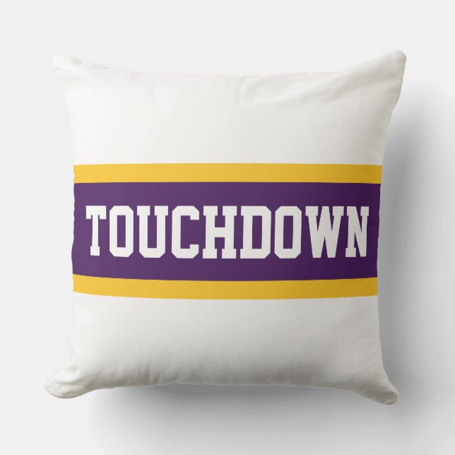 Almofada TOUCHDOWN Deep Purple Orange White Racing Stripes (Frente)