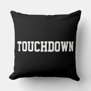 Almofada TOUCHDOWN Esportivo Texto de Futebol Branco em Pre