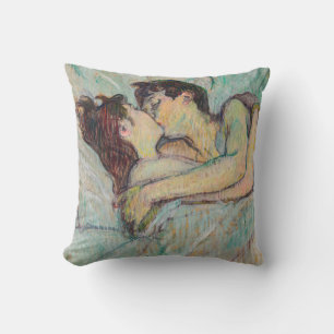 Almofada Toulouse-Lautrec - Na Cama, O Beijo