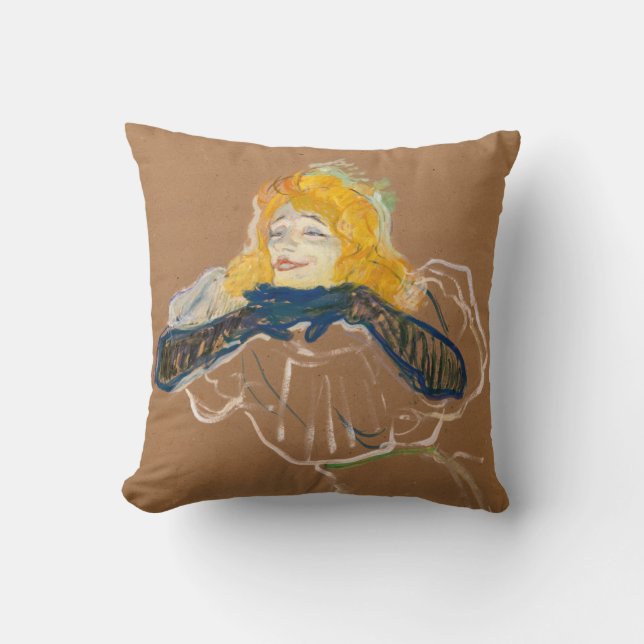 Almofada Toulouse-Lautrec - Yvette Guilbert Cantando (Frente)