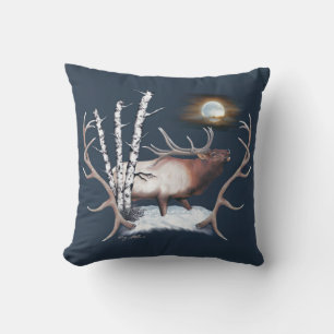 Almofada Touro-Elk Majestoso À Lua