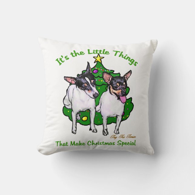 Almofada Toy Fox Terrier Natal (Frente)