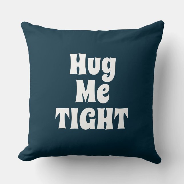 Almofada Tpografia branca azul-marinho legal engraçada (Frente)