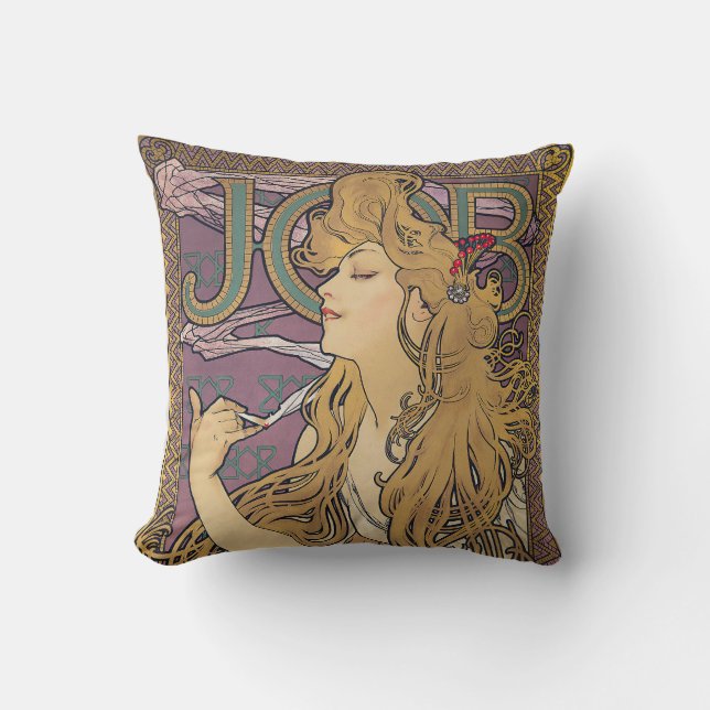 Almofada Trabalho (1896) de Alphonse Mucha (Frente)