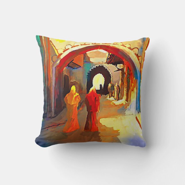 Almofada Trabalho de arte árabe ف ن ع ر ب ى Travesseiro dec (Frente)