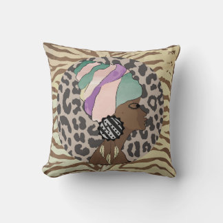 Almofada Trabalho de arte de boho de mulher africana