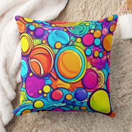 Almofada Trabalho de arte de bolhas de Abstrato vibrantes