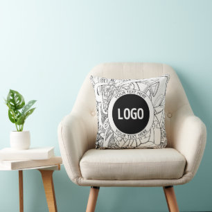 Almofada Trabalho de arte de linha moderna original e seu l