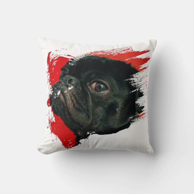 Almofada Trabalho de arte de puppy bonito (Frente)