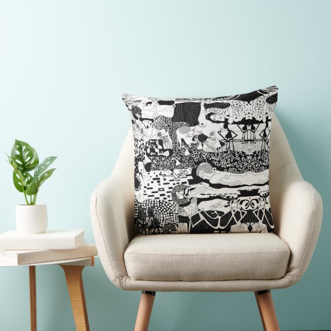 Almofada Trabalho de arte do Padrão do Homem de Dança Funky (Cadeira)